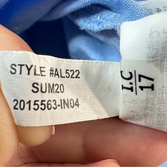 J. Crew Factory Linen shirt perfect fit AL 522 Blue Size Large - Picture 13 of 16